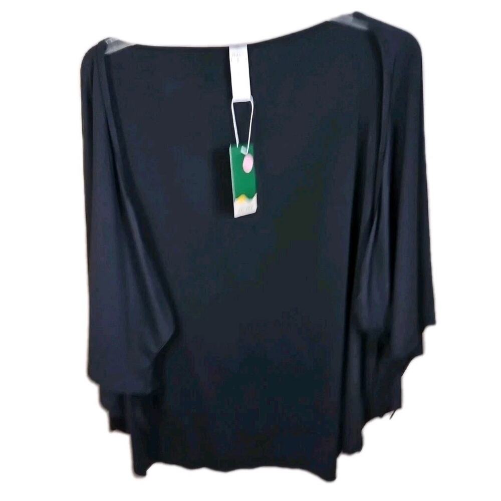 Halara black cape womens sz L batwing open front NWT